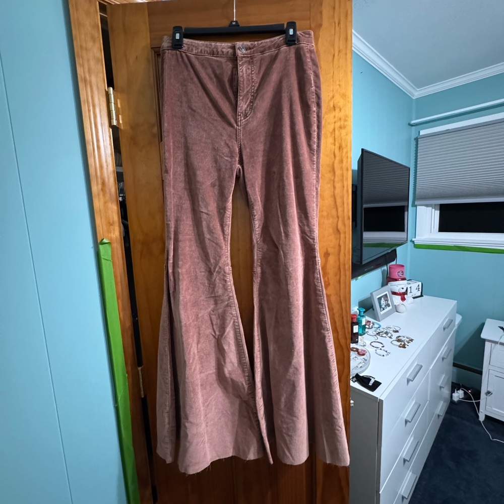 Stylish Pink Flared Women's Pants